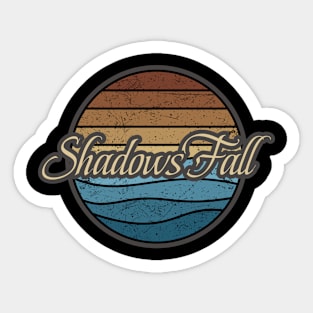 Shadows Fall Retro Waves Sticker